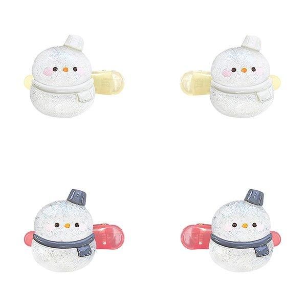 【オーダー♡ゆきだるまF1.F2】ベビーヘアクリップ　キッズヘアクリップ オーダー♡ゆきだるまF1.F2】ベビーヘアクリップ キッズヘアクリップ