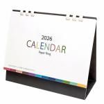 ノベルティ・粗品で人気の「【国産】2026年版 ペーパーリング卓上カレンダー(1色箔押し費用込) 」