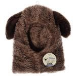 ノベルティ・粗品で人気の「 あったかボア フード付ネックウォーマー/たれ耳犬/ブラウン」