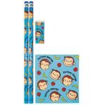 ノベルティ・粗品で人気の「 おさるのジョージ4点文具セット 1個」