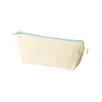 ノベルティ・粗品で人気の「 カラーファスナーキャンバスロングポーチ ライトブルー」