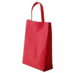 ノベルティ・粗品で人気の「不織布マチ付きイベントバッグ（レッド）」