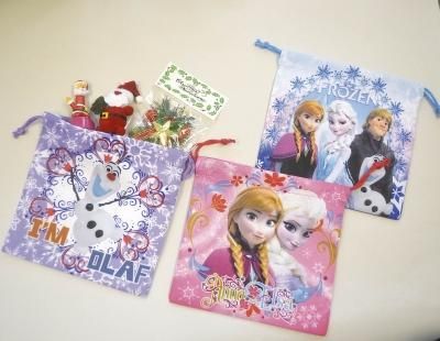 ノベルティ 販促品 粗品 景品用としてオススメなキャラクター 巾着袋です ノベルティ 販促品 粗品 景品用としてオススメなキャラクター 巾着袋です