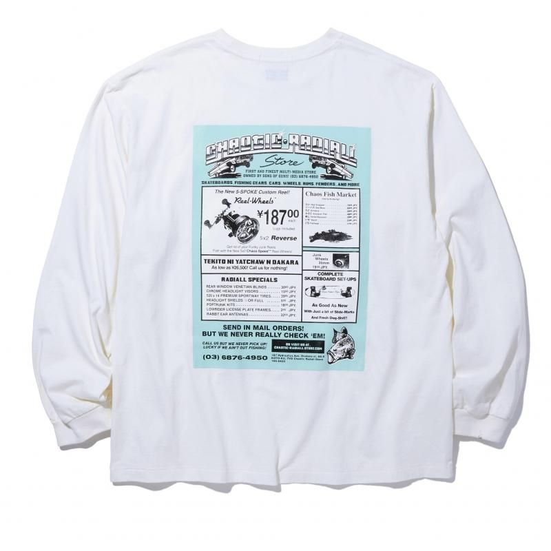 CHAOS FISHING CLUB x RADIALL / GAMBLING HOURS - CREW NECK LS Tee / 3colors  - Skateboard Shop Bridge