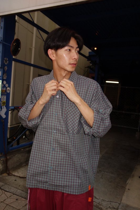 TIGHT BOOTH GINGHAM ROLL UP SHIRT