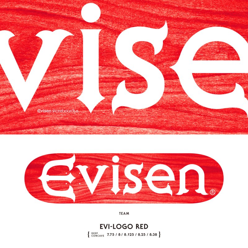 EVISEN / EVI-LOGO RED / 7.75 , 8 , 8.125 , 8.25 , 8.38 - Skateboard Shop  Bridge