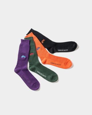 TIGHTBOOTH / COLLEGE WAFFLE SOCKS / 4colors