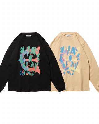 EVISEN / SKULL CAMO LOGO LS TEE / 2colors