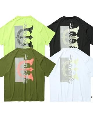 EVISEN / FIRE RECTANGLE LOGO POCKET TECH TEE / 4colors