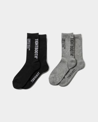 TIGHTBOOTH x WHIMSY / LABEL LOGO SOCKS / 2colors