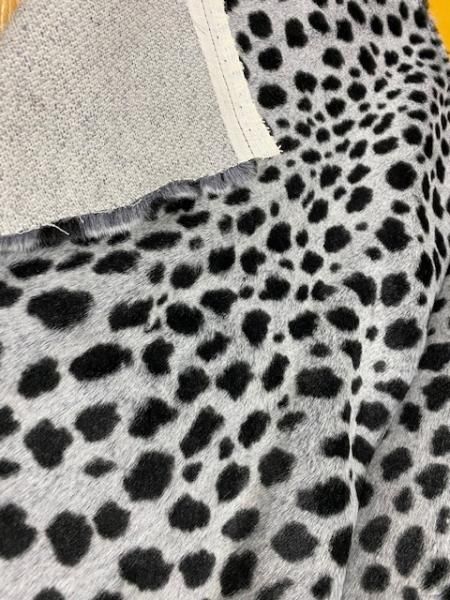 チーターページ。新品、チャコールＳ フェイクファー生地 チーター 【OK327】 | フェイクファーの通販