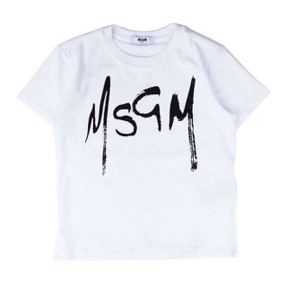 <img class='new_mark_img1' src='https://img.shop-pro.jp/img/new/icons1.gif' style='border:none;display:inline;margin:0px;padding:0px;width:auto;' />MSGM KIDS|エムエスジーエムキッズ 通販|大阪正規取扱店舗| グラフィティロゴプリント半袖Ｔシャツ|ホワイト