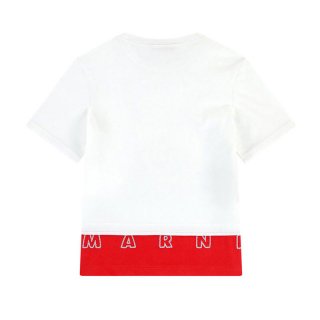 <img class='new_mark_img1' src='https://img.shop-pro.jp/img/new/icons1.gif' style='border:none;display:inline;margin:0px;padding:0px;width:auto;' />MARNI KIDS|マルニ キッズ 通販|バックロゴ 半袖Ｔシャツ|ホワイト