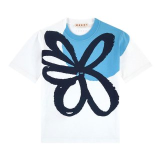 <img class='new_mark_img1' src='https://img.shop-pro.jp/img/new/icons1.gif' style='border:none;display:inline;margin:0px;padding:0px;width:auto;' />【ラスト1点】MARNI KIDS|マルニ キッズ 通販|フラワープリント 半袖Ｔシャツ|ホワイト