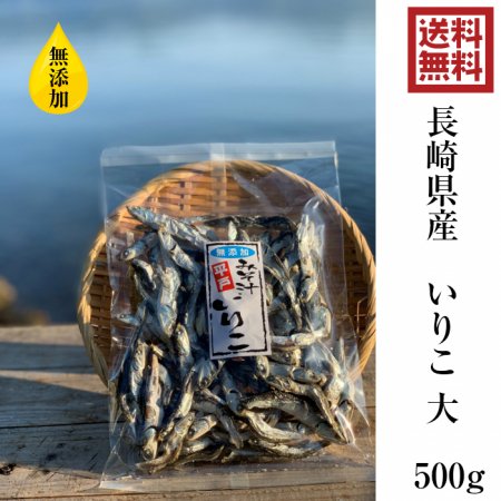 無添加 いりこ 煮干し ＜大＞ 500g 送料無料 - 平戸とれたてお魚市場