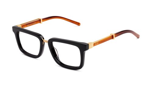 <img class='new_mark_img1' src='https://img.shop-pro.jp/img/new/icons5.gif' style='border:none;display:inline;margin:0px;padding:0px;width:auto;' />9five BISHOP Black & Bourbon Clear Lens Glasses　ビショップ / ブラック＆バーボン / クリアレンズ / ナインファイブ