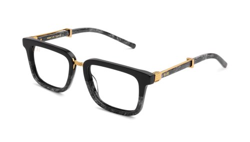 <img class='new_mark_img1' src='https://img.shop-pro.jp/img/new/icons5.gif' style='border:none;display:inline;margin:0px;padding:0px;width:auto;' />9five BISHOP Black Marble & 24K Gold Clear Lens Glasses　ビショップ / ブラックマーブル / クリアレンズ / ナインファイブ