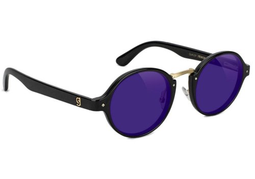 <img class='new_mark_img1' src='https://img.shop-pro.jp/img/new/icons5.gif' style='border:none;display:inline;margin:0px;padding:0px;width:auto;' />Glassy PROD PREMIUM Black & Gold Clear Purple Polarized Sunglasses　ピーロッド / ゴールド / 偏光レンズ / サングラス