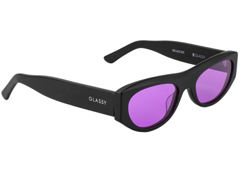 Glassy AVERY PREMIUM Matt Black / Purple Polarized Sunglasses　エイブリー /  マットブラック / 偏光レンズ / サングラス