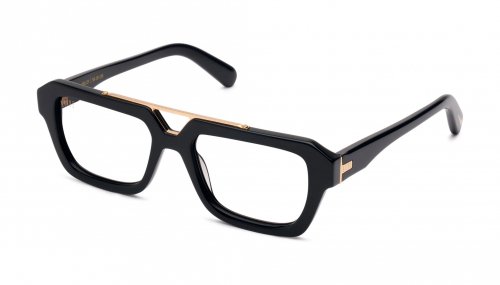 <img class='new_mark_img1' src='https://img.shop-pro.jp/img/new/icons47.gif' style='border:none;display:inline;margin:0px;padding:0px;width:auto;' />9five VALLEY Black & 24k Gold Clear Lens Glasses  ꡼  / ֥å24K / ꥢ / ãᥬ / ʥե
