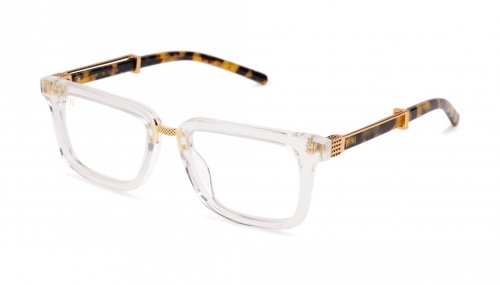 <img class='new_mark_img1' src='https://img.shop-pro.jp/img/new/icons5.gif' style='border:none;display:inline;margin:0px;padding:0px;width:auto;' />9five BISHOP Oasis & 24K Gold Clear Lens Glassesӥå / &24K / ꥢ / ʥե