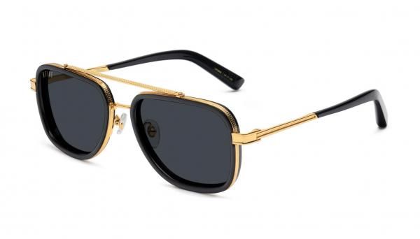 <img class='new_mark_img1' src='https://img.shop-pro.jp/img/new/icons5.gif' style='border:none;display:inline;margin:0px;padding:0px;width:auto;' />9five CROWNS Black & 24k Gold Sunglasses饦  / ֥å24K / 󥰥饹  / ʥե