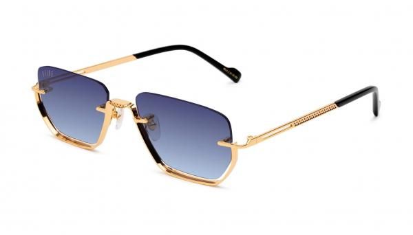 <img class='new_mark_img1' src='https://img.shop-pro.jp/img/new/icons5.gif' style='border:none;display:inline;margin:0px;padding:0px;width:auto;' />9five VILLA Black & 24k Gold Midnight Blue Gradation Sunglasses  / 24K /  󥰥饹 / 