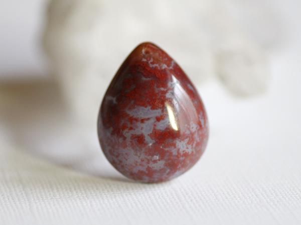 レッドモスアゲート／ベビーヒップ穴あきルース（大） - 貴石工房