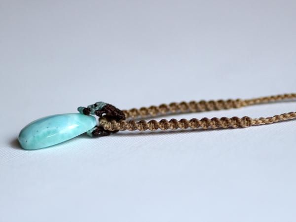 マクラメバチカンペンダント／ラリマー - 貴石工房パックOnlineShop