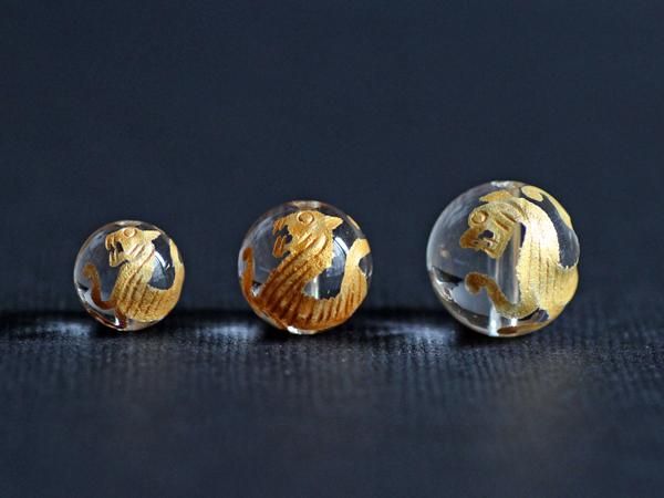 びゃこ 白虎（びゃっこ）ー金染／10、12、14mm - 貴石工房