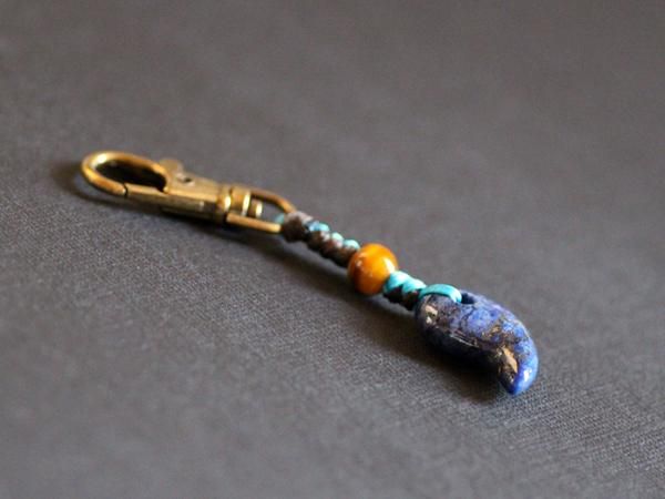 30%off!!】勾玉キーホルダー／ラピスラズリ、タイガーアイ - 貴石工房