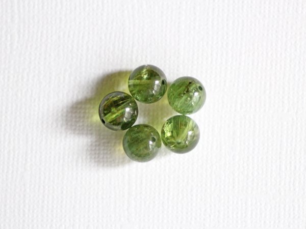 グリーンアパタイトキャッツ／丸玉ビーズ８mm - 貴石工房パックOnlineShop