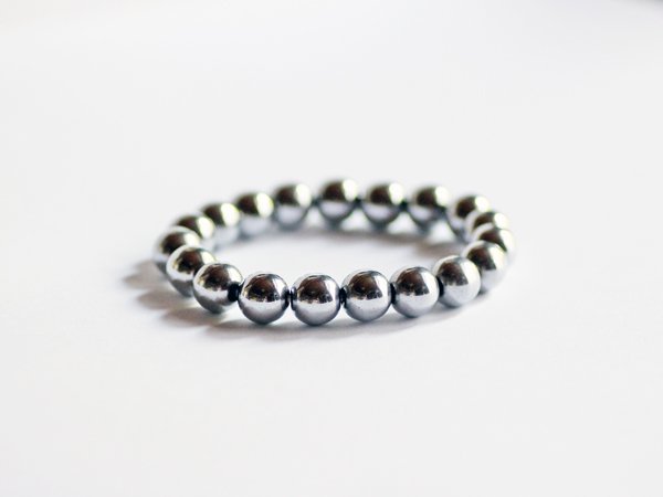 ヘマタイトシルバー／丸玉ビーズ１０mm - 貴石工房パックOnlineShop