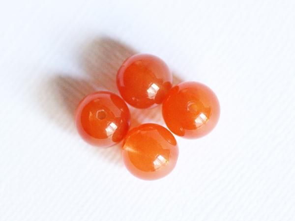 もも❤️さま　貝細工オレンジ変更 タンジェリンクォーツ／丸玉ビーズ10mm - 貴石工房パック