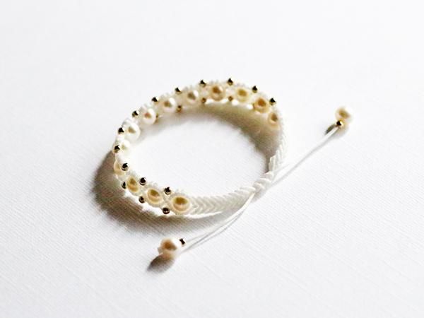 新しいブランド 淡水パールとペリドットの涼しげブレスレット 