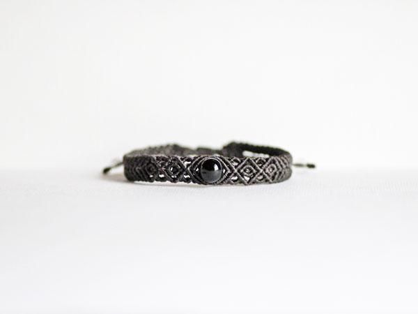 黒マクラメブレスレット／ブラックトルマリン - 貴石工房パックOnlineShop