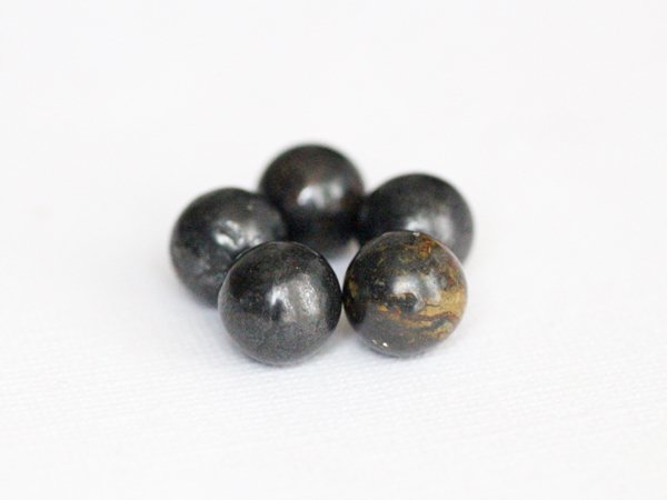 メテオライト（鉄質隕石）／丸玉ビーズ１２mm - 貴石工房パックOnlineShop