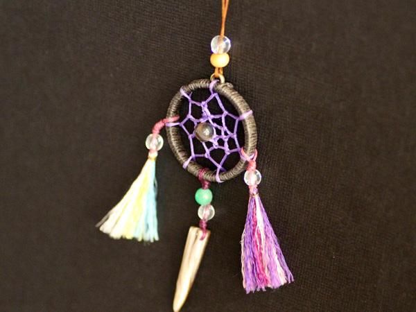 天然石ドリームキャッチャー 天然石のフェザードリームキャッチャー 悪夢を消し去り良い夢を