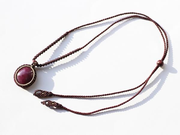 マクラメペンダント／ルビー - 貴石工房パックOnlineShop