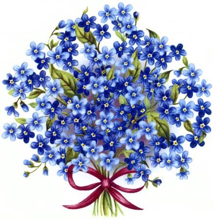 S3621-M わすれな草｜ポーセラーツ転写紙｜あとりえHaNa