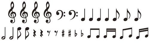 音符ビッツ 音符ビッツアソート｜ポーセラーツ転写紙｜あとりえHaNa