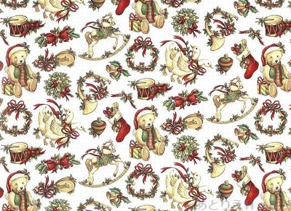 S2621 クリスマス・ギフト/ハーフシート｜ポーセラーツ転写紙｜あと