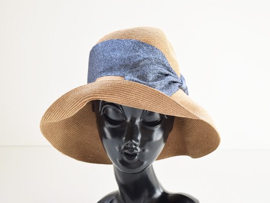Athena New York アシーナ ニューヨーク | Glitter Risako グリッターリサコ （Tan ×  NavyGlitter）ネイビーグリッター リボンハット 帽子 Hat 通販 - Fine online shop