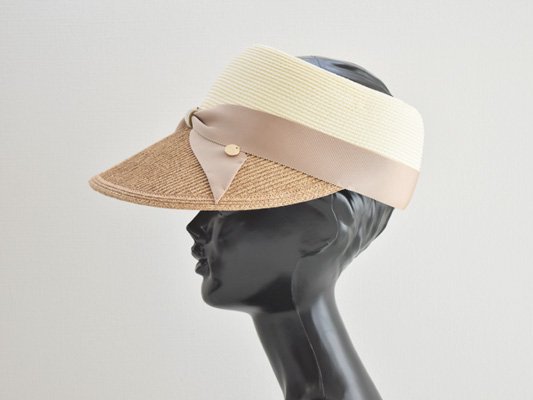 Athena New York アシーナ ニューヨーク | ２Tone Nicole Visor（2トーンニコルバイザー） Cream × Tan  帽子 通販 - Fine online shop