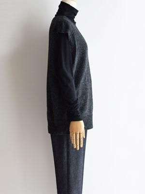 ANSPINNEN スピネン | バルキーコットン シルクネップ Vネックベスト（Dark Charcoal） 通販 - Fine online  shop