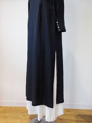 intoca. イントゥーカ | リネンシルクシャツワンピース LIRASI-DR（BLACK） 通販 - 正規取扱店 Fine online shop