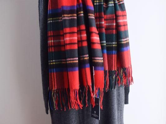 Johnstons ジョンストンズ | カシミヤ 大判ストール （Royal Stewart ロイヤルスチュワート） チェック 赤 通販　- Fine  online shop