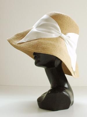 Athena New York アシーナ ニューヨーク | Risako Raffia リサコラフィア （Natural × White）ホワイト 白  定番 リボンハット 帽子 Hat 通販 - Fine online shop