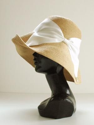 Athena New York アシーナ ニューヨーク | Risako Raffia リサコラフィア （Natural × White）ホワイト 白  定番 リボンハット 帽子 Hat 通販 - Fine online shop