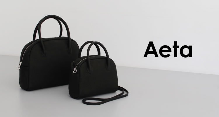 Aeta | ディアレザーボストンミニ＋ショルダー Black